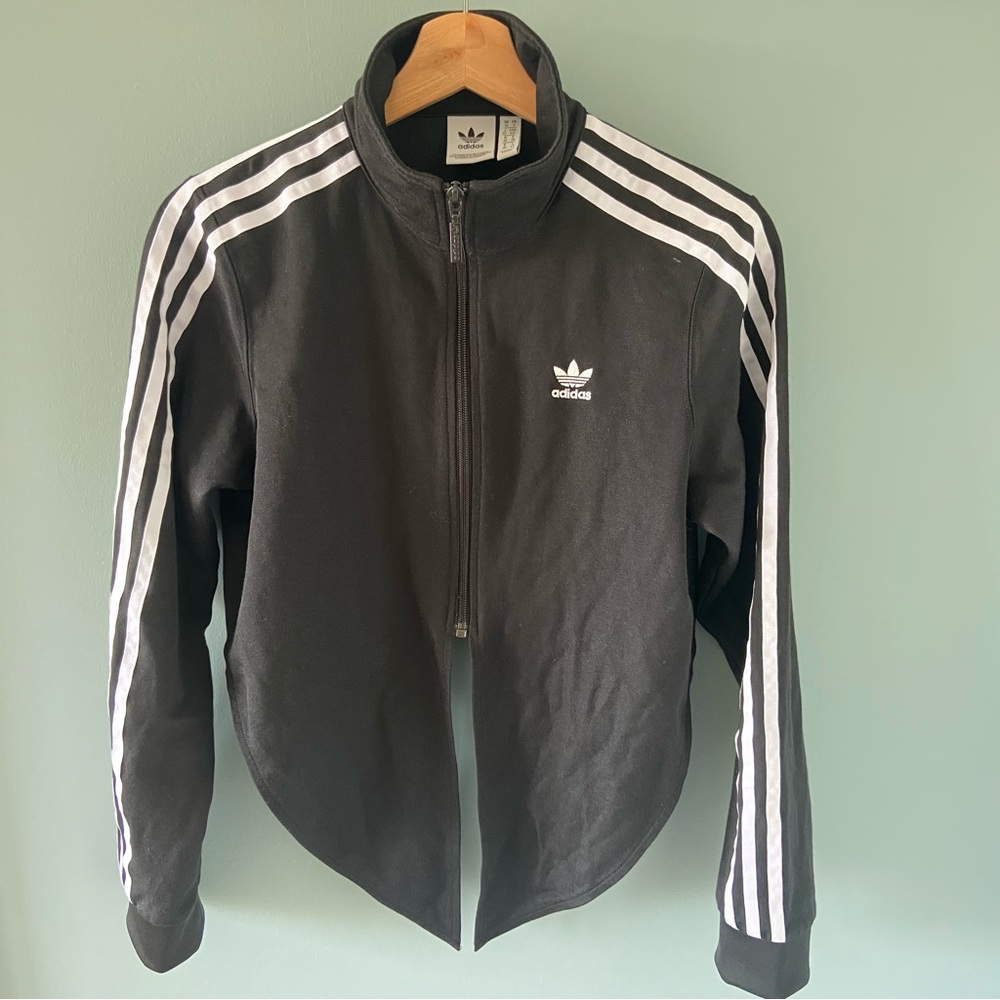 Adidas Crop Zip Up Sweater